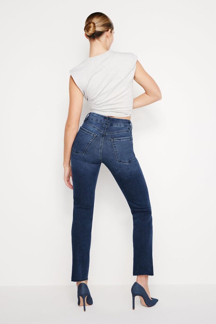 Good American Good Classic Slim Straight Jeans 25